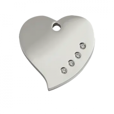 Medalioane Caini Swarovski Heart Red Dingo