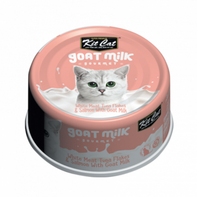 Hrana umeda Pisici Kit Cat Goat Milk Gourmet Somon, Creveti, Lapte de Capra