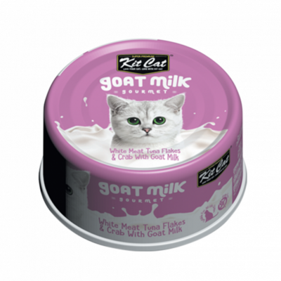 Hrana umeda Pisici Kit Cat Goat Milk Gourmet Somon, Crab, Lapte de Capra