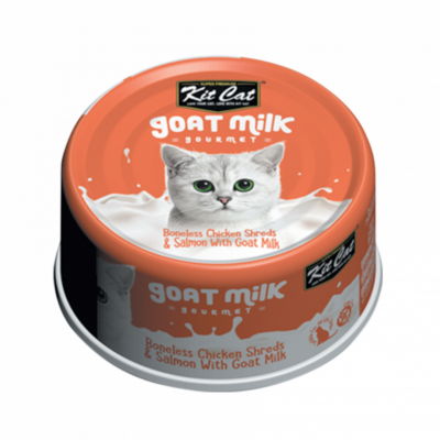 Hrana umeda Pisici Kit Cat Goat Milk Gourmet Pui, Somon, Lapte de Capra