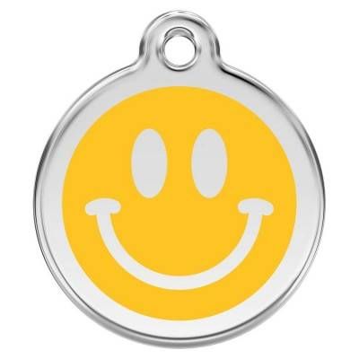 Medalioane Caini Smiley Face Yellow Red Dingo